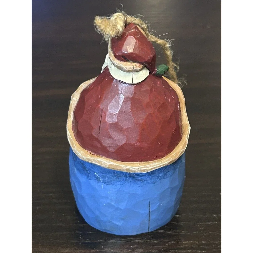 Jim Shore Heartwood Creek Mini Santa Ornament 2002 C107461 Enesco Christmas